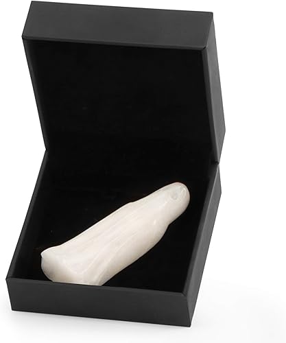 Miniatura 5 de Artistone Figura de fantasma tallada en cristal de Halloween de 3 pulgadas, piedra preciosa tallada, estatua de fantasma de jade blanco, piedra