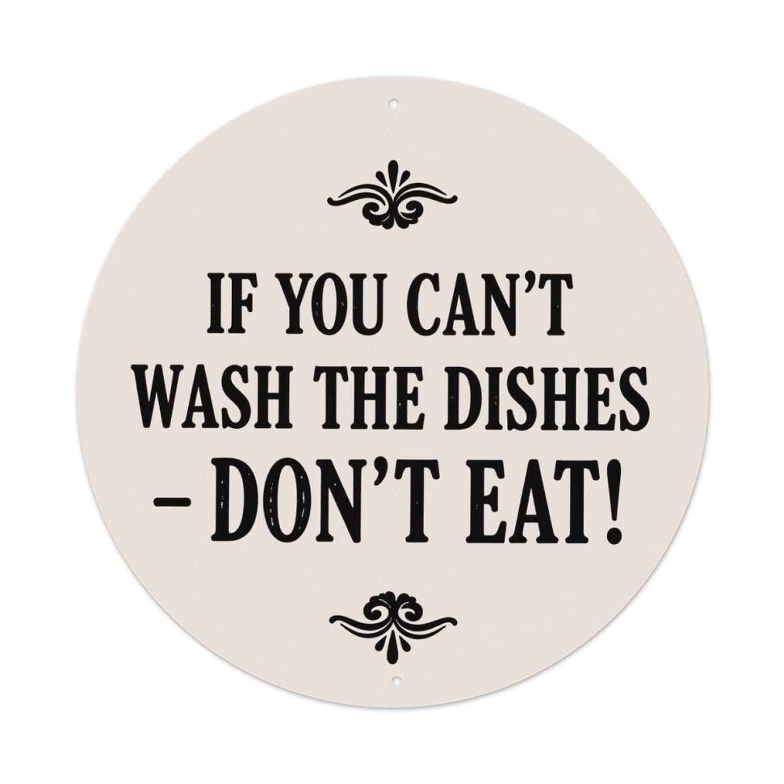 If You Cant Wash The Dishes Dont Eat Metal Tin Sign Vintage Garden Bedroom Cafe Bar Man Cave Home Wall Decor Metal Poster 8x8 inches