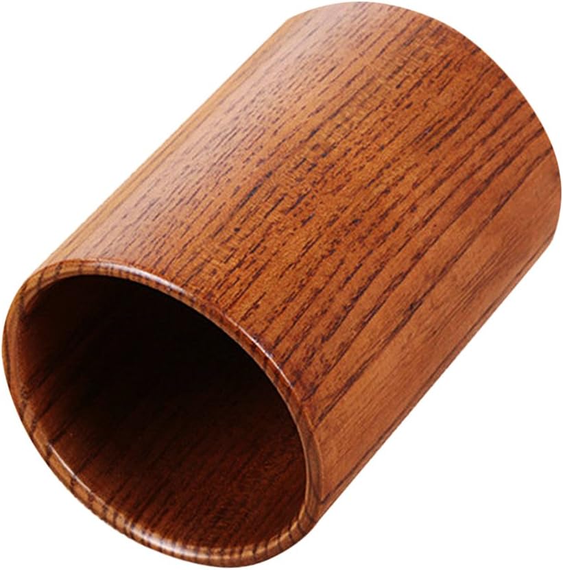 Wooden Kitchen Utensil Holder - Rustproof, High Capacity & Space-Saving - Toothbrush Holder for Bathroom or Toothpaste Container - Natural Wood Cutlery Stand - L image 4