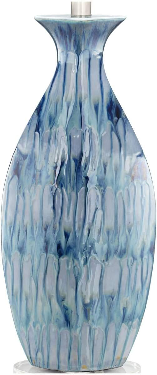 Nеw Dеаl Annette Coastal Table Lamp Handcrafted 38 Tall Blue Drip Ceramic Vase Off White Oval Shade Decor for Living Room Bedroom House Bedside Home Office Entryway (Color May Vary) - Possini Euro Design Crеаtіvе Prоduсt Annette Coastal Table Lamp Handcrafted 38 Tall Blue Drip Ceramic Vase Off White Oval Shade Decor for Living Room Bedroom House Bedside Home Office Entryway (Color May Vary) - Possini Euro Design