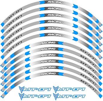 Motorcycle Rim Stripes Decals Wheel Sticker Reflective Tape for Yamaha MT-07 All Years
