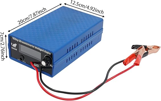 Professional 2000W Electric Fishing Inverter - Portable Fish Stunner for Freshwater w/LED Display, ABS Shell & Cooling Fan, Adjustable Frequency (2-5m Effective Range), Ideal for Outdoor Use