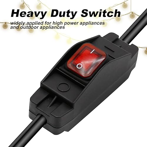 Miniatura 5 de Interruptor de cable en línea impermeable AC/DC 12V-250V On/Off Interruptor de botón de cable resistente