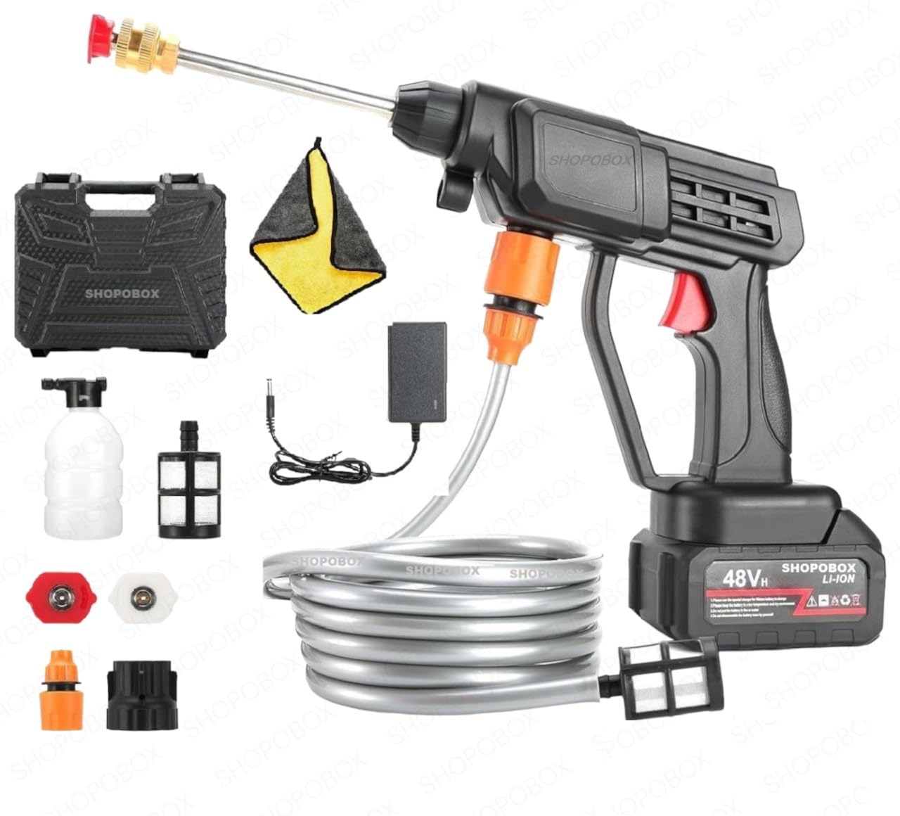 48V Portable Pressure Washer with Rechargeable Battery12000mah Cordless Pressure Washer Gun Cordless Power Washer Gun | Handheld Pressure Washer for Car Floor Cleaning with Microfiber Towels (model-2) (B0CTTMC2TR) Amazon Price History, Amazon Price Tracker