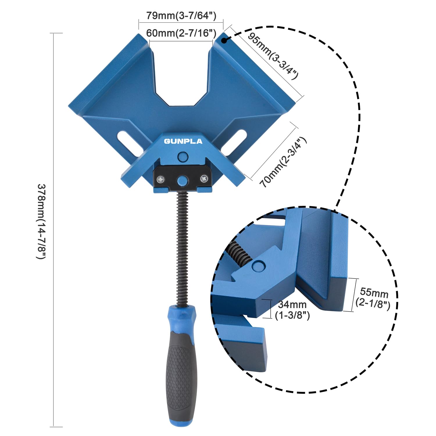 Gunpla 2pcs Serre Joint Angle Droit a 90 Degrés Alliage d'Aluminium Pince d'Angle Mâchoire Pivotante Réglable pour Travail du Bois, Soudage de Charpentier et Bricolage