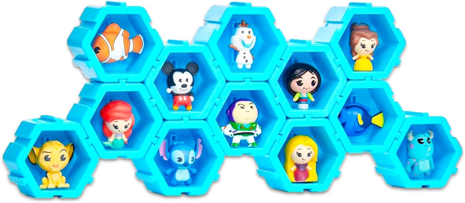 Disney Blind Box Party Favors Set - Bundle with 6 Disney Nano Pods Mystery Figure Party Favors with Mini Figurines Plus Stickers and Tattoos | Disney Nano Pods Party Supplies