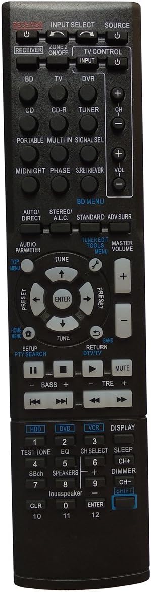 Gorilla babo Universal Remote Control for Pioneer Audio/Video Receiver VSX-519V VSX-820 VSX-820K VSX-920