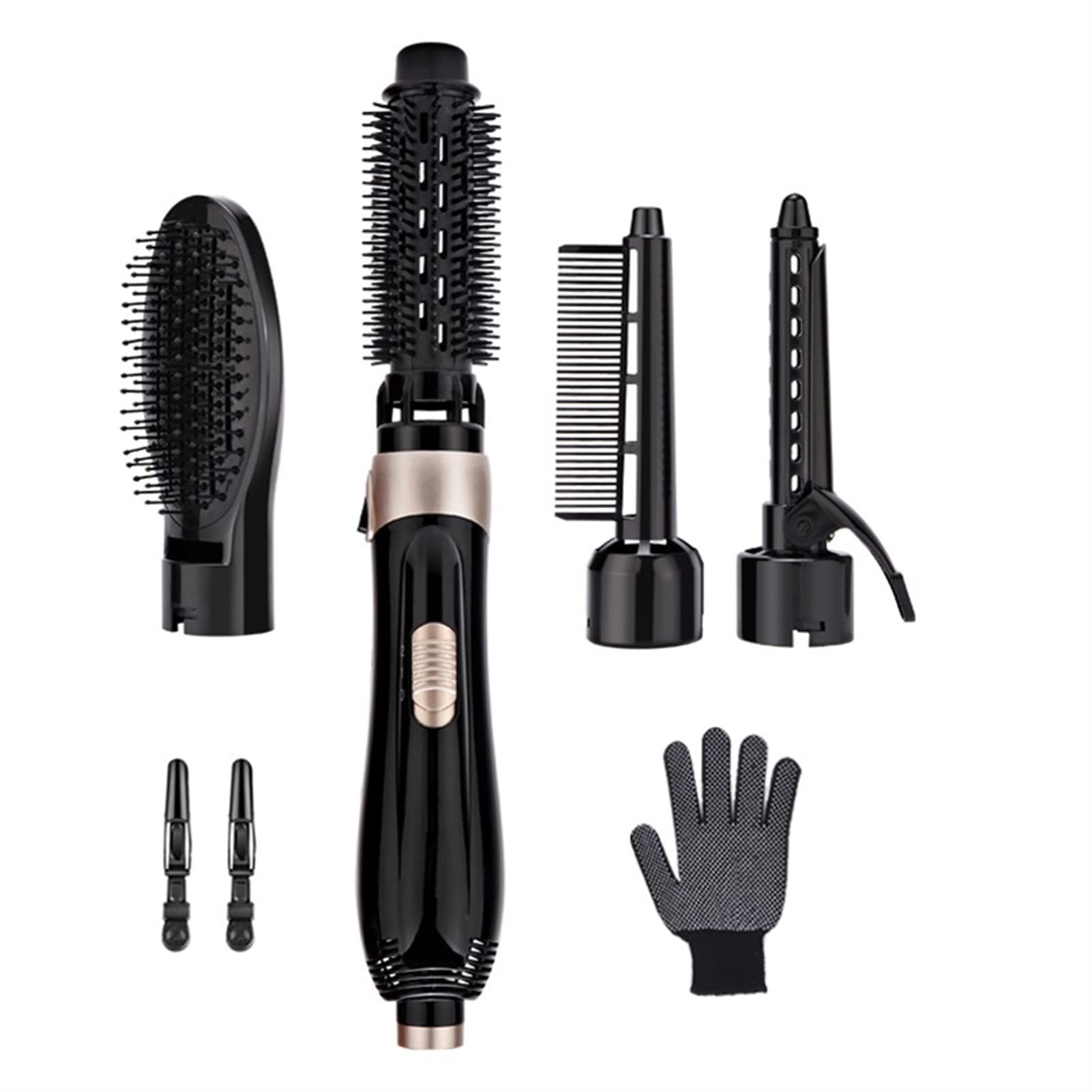 DSGYU Hair Dryer and Straightening Brush 550W 4 in 1 One Step Volumizer Hair Iron Comb Curling Brush for Hair Styling Tool Set