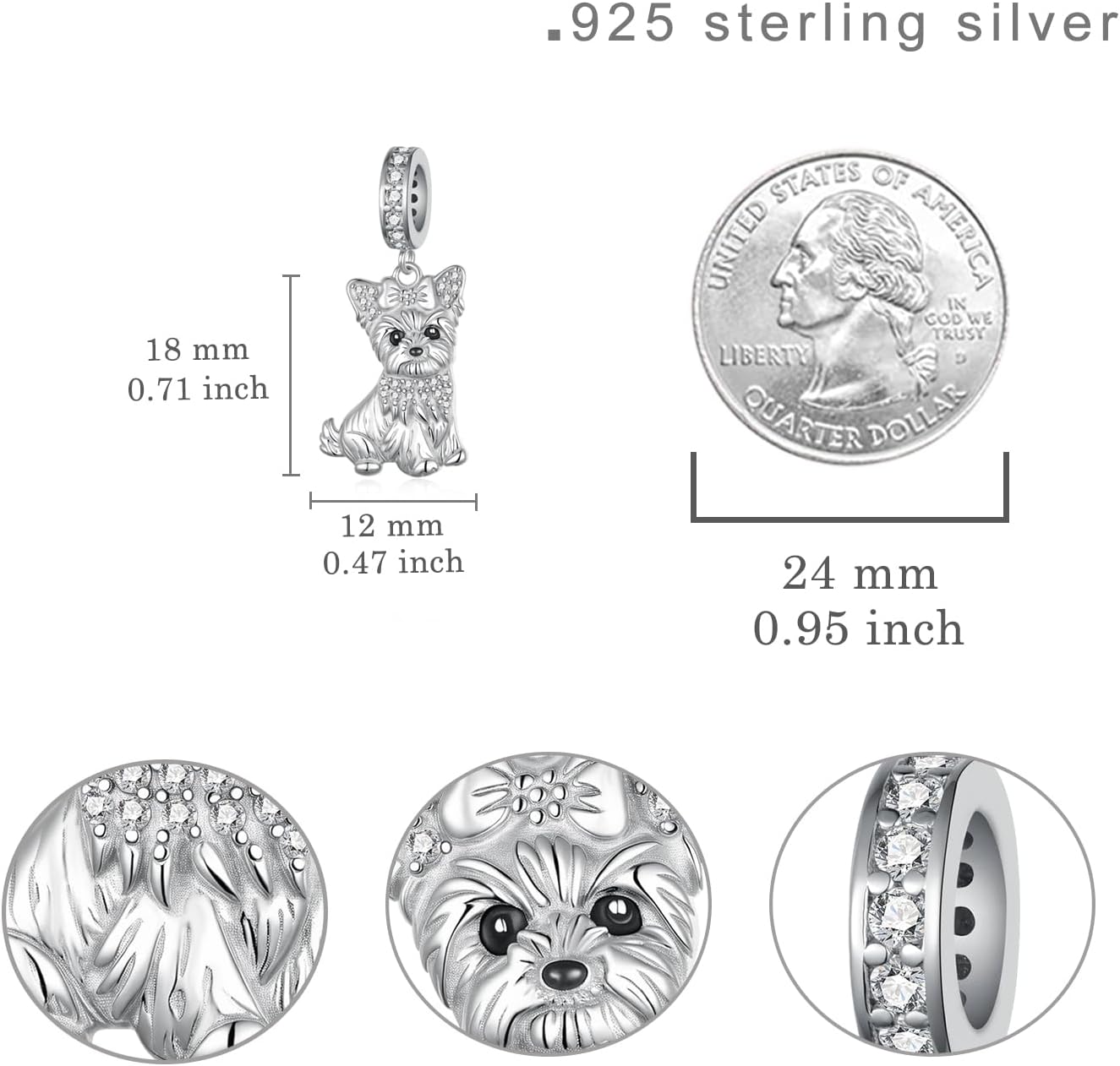 Cute Animals Charms 925 Sterling Silver Highland Cow/Dachshund/Cat/Dragon/Axolotl/Capybara/Pug/Dog Charms for Bracelets Cute Animals Jewelry Highland Cow Jewelry Gifts for Women - Image 4
