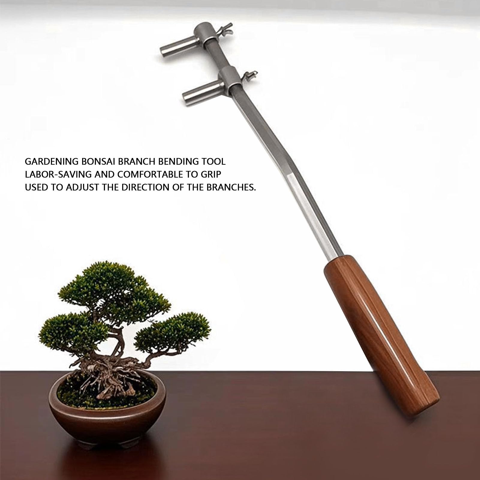 Cocoarm Bonsai Branch Bender 16.7in Acero Inoxidable de Madera