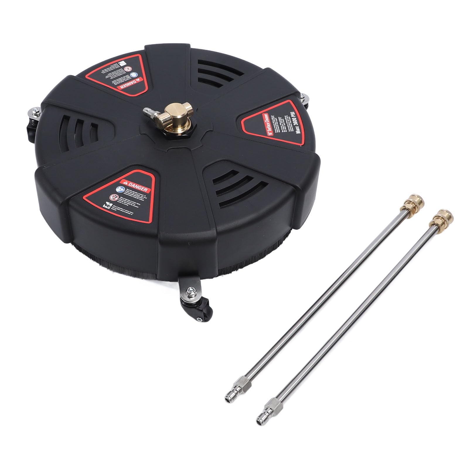 Limpiador de Superficies de Lavadora a Presión de 3600PSI, Lavadora Eléctrica de Alta Presión de 16 Pulgadas con Conector Rápido para Limpieza de Jardines y Pavimentos