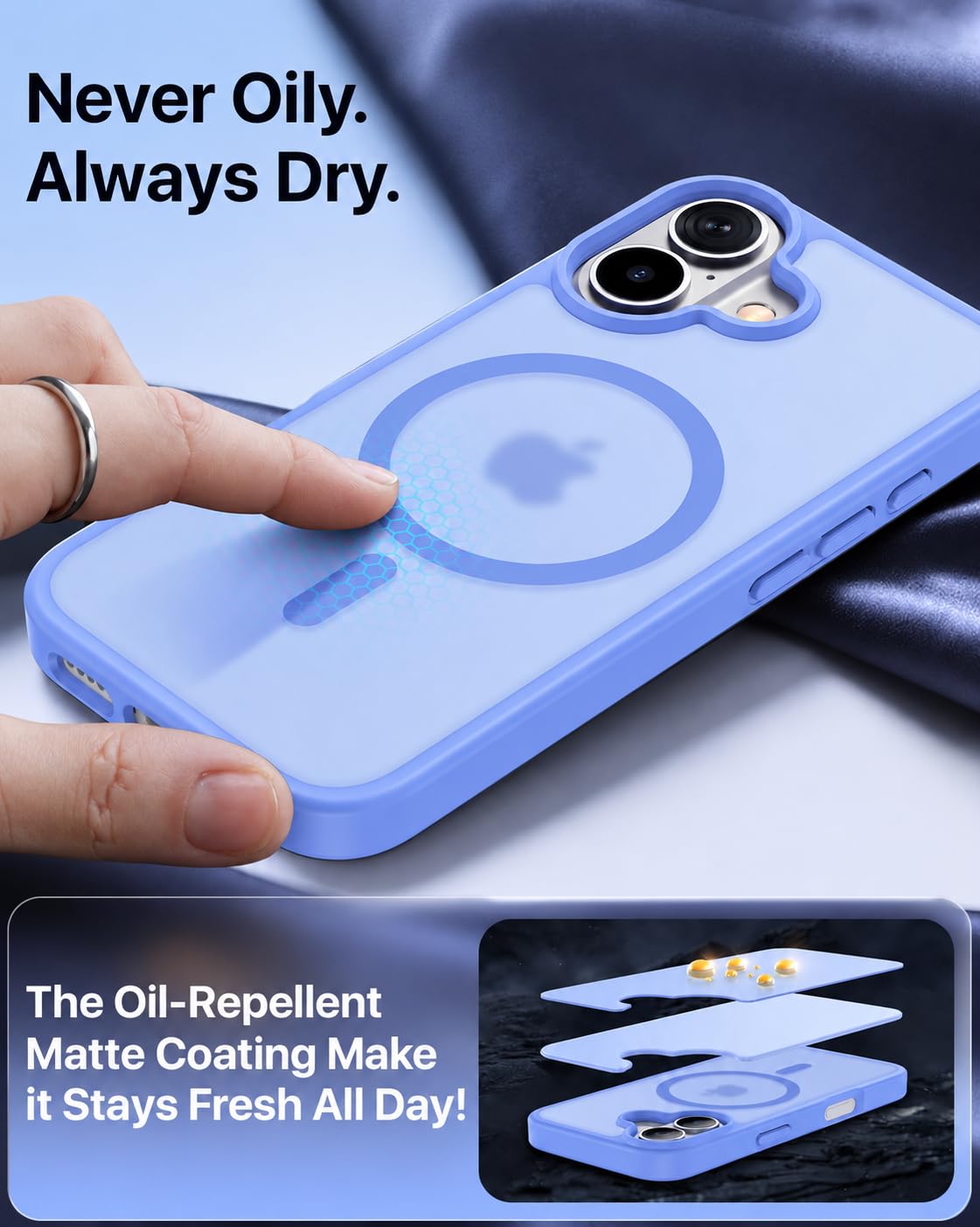 EGOTUDE iPhone 15 Mag-Safe Case - Sky Blue -6 EGOTUDE iPhone 15 Mag-Safe Case - Sky Blue -6