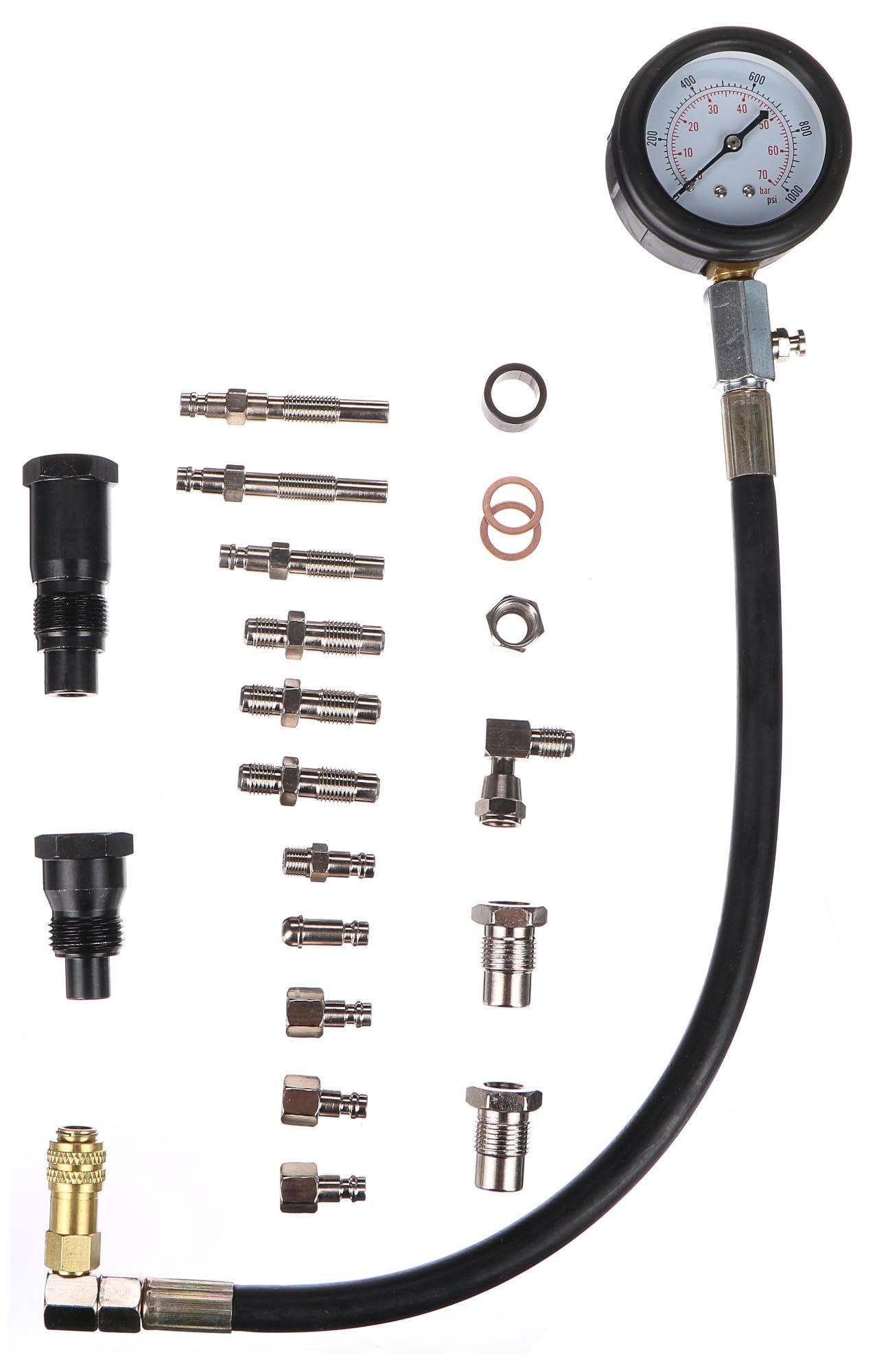 MECHANIC ENGINE TESTER 21 | Comprobador de compresión para motor diésel | 21 unidades | 0-1000 PSI