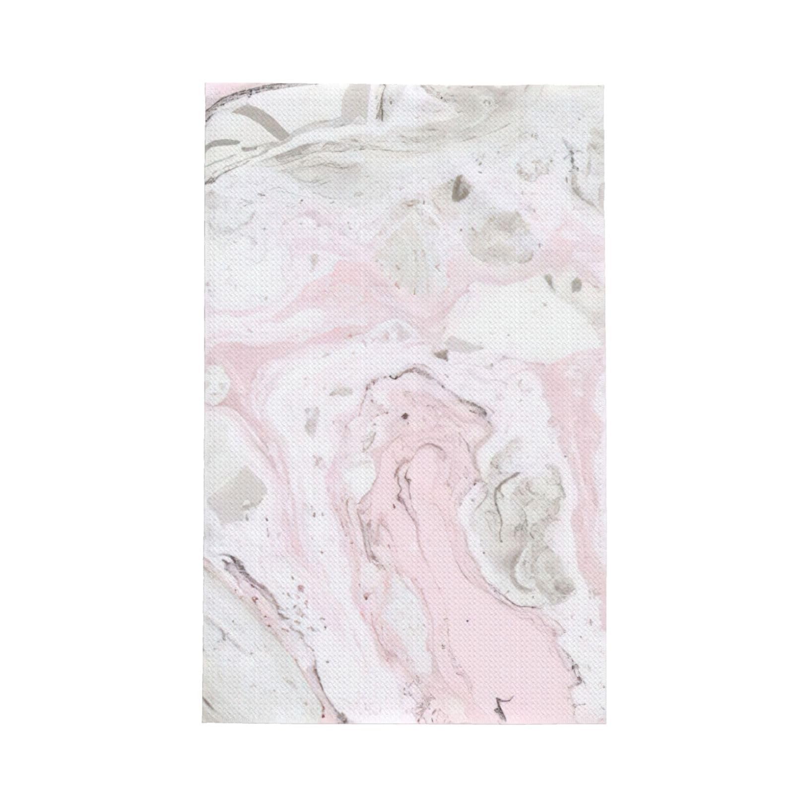 CKGODGF Pink Abstract Ink Marble Gray Artistic Print Absorbent Waffle Dishcloths,Kitchen Towels With Hanging Loops,Tea Towels.
