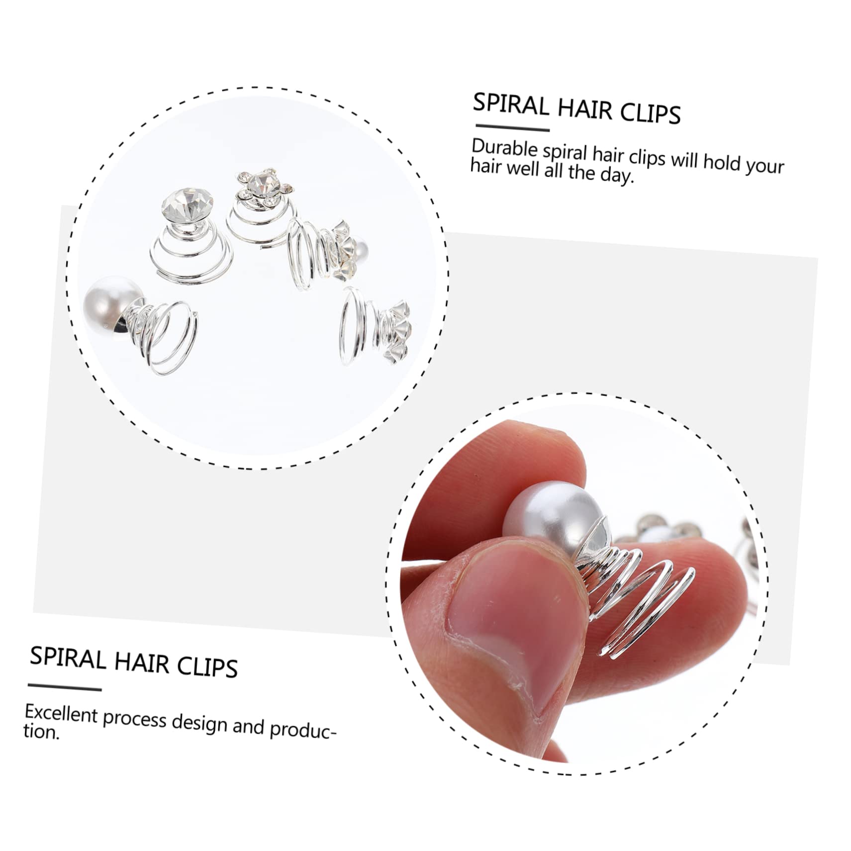 Beavorty 180 Pz Forcina a Spirale Tornante a Spirale Accessori Per Da Donna Spilli Per Forcine a Spirale Accessori Per Da Sposa Fermagli Per Le Donne Molletta Lega
