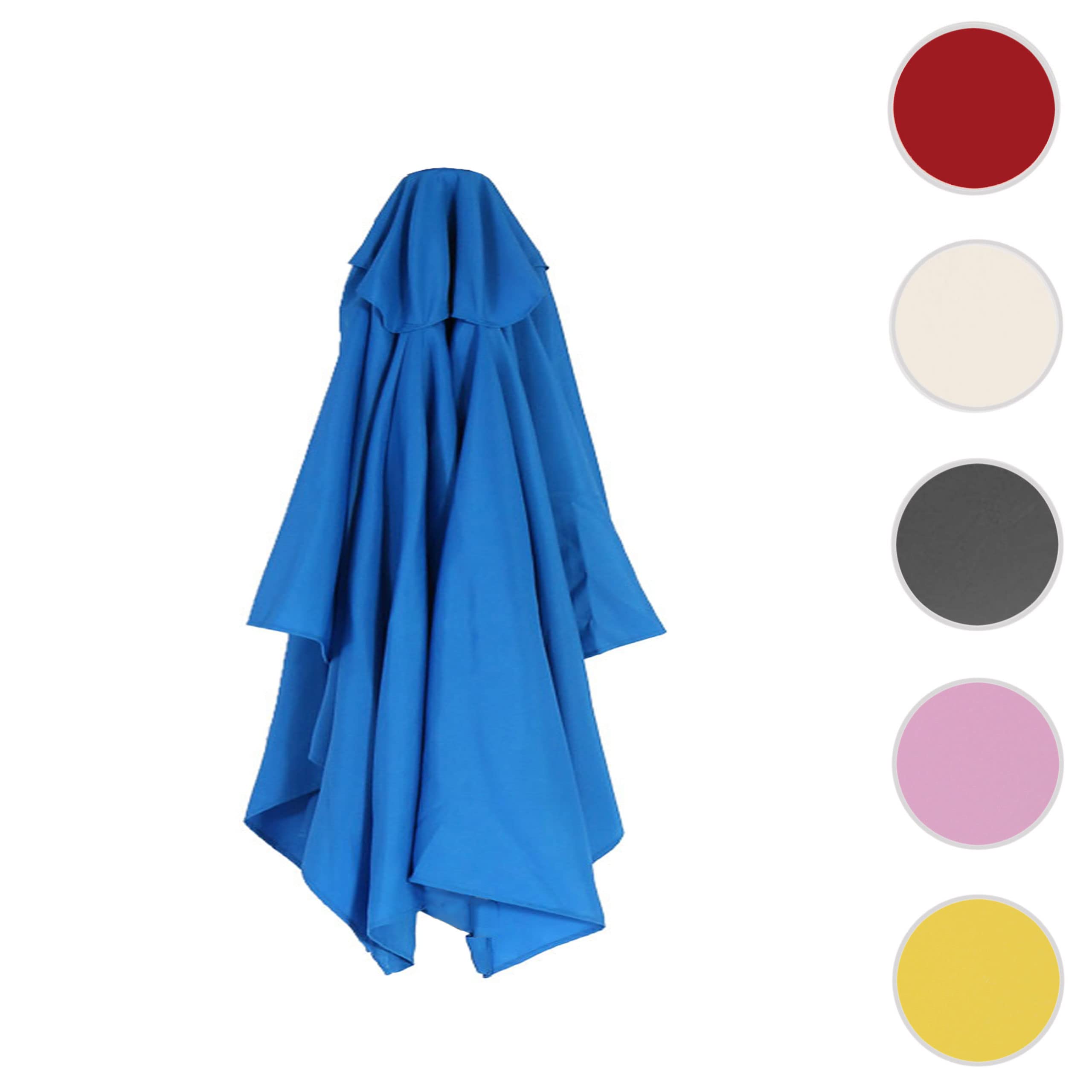 Mendler Toile de Rechange pour Parasol N23, Toile de Rechange pour Parasol, 2x3m rectangulaire Tissu/Textile 4,5kg UV 50+ - Bleu