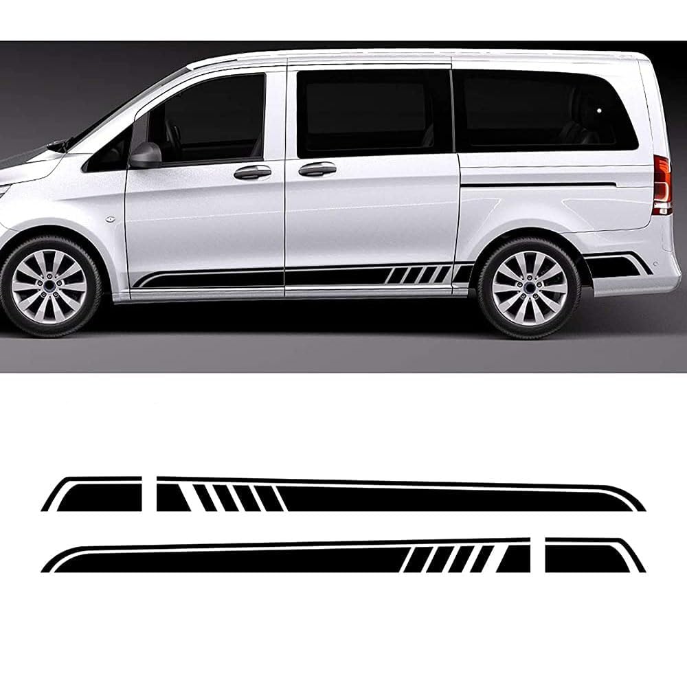 UNCLE LIAO Car Side Skirt For Vito Viano V Klasse w447 v260 Auto Car Door Sticker Side Step Skirt.,Yellow