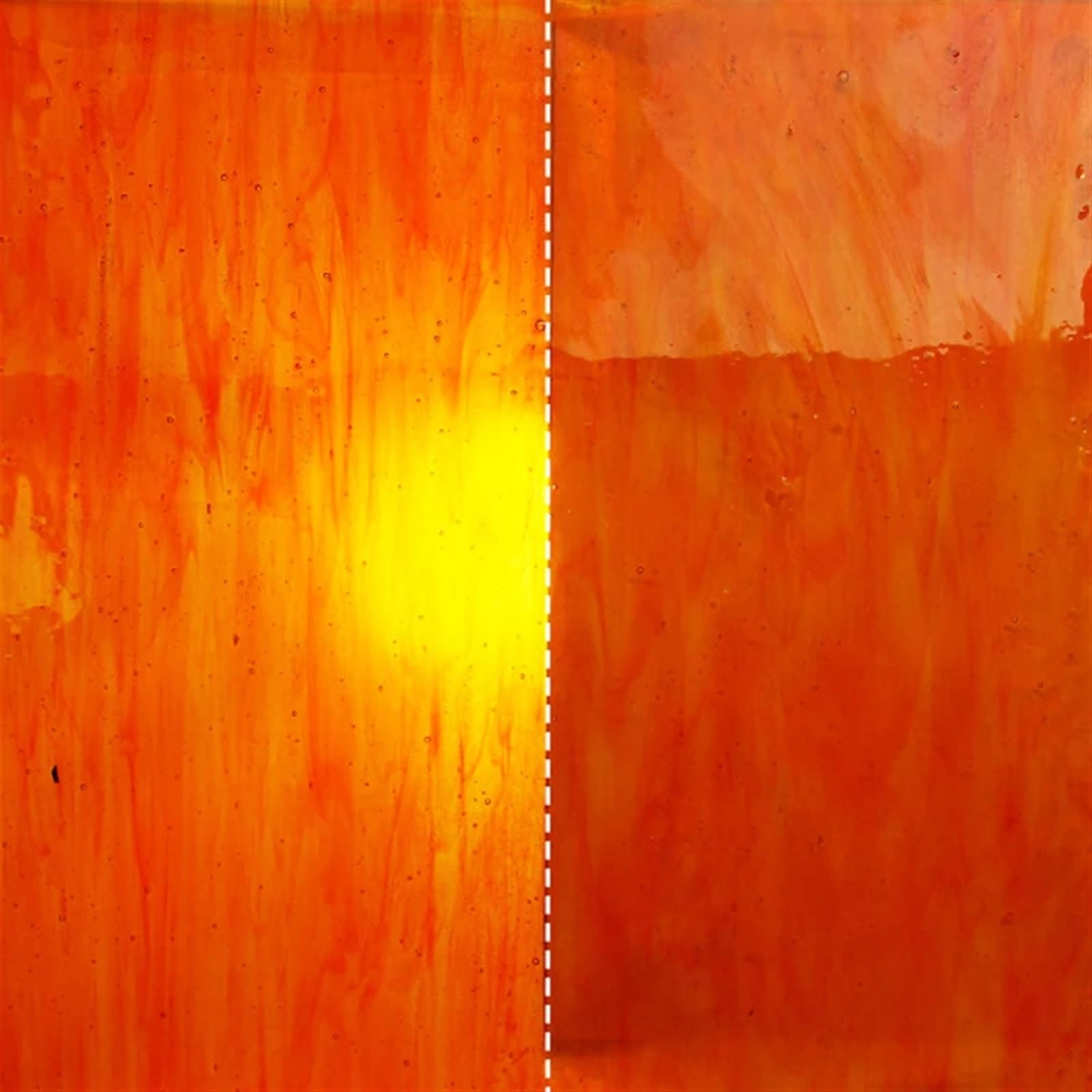 Ekalgretra Orange Mosaic Making Supplies 10X10cm Square Transparent Stained Mosaic Piece Diy Craft Materials Making Decoration(Orange)