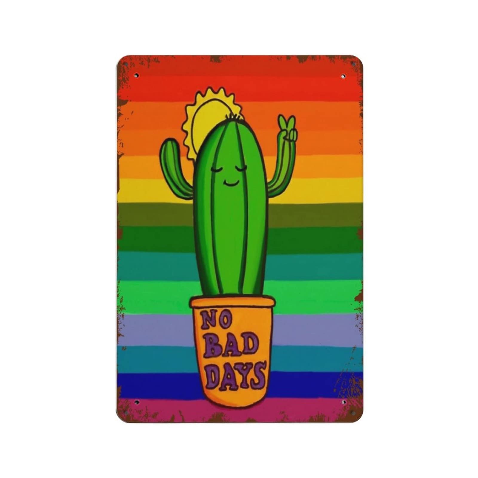 AOOEDM Cactus Sun Vintage Metal Sign for Home Shop Coffee Garage Man Cave Signs Wall Plaque Kitchen Bar Sign Wall Decor Poster