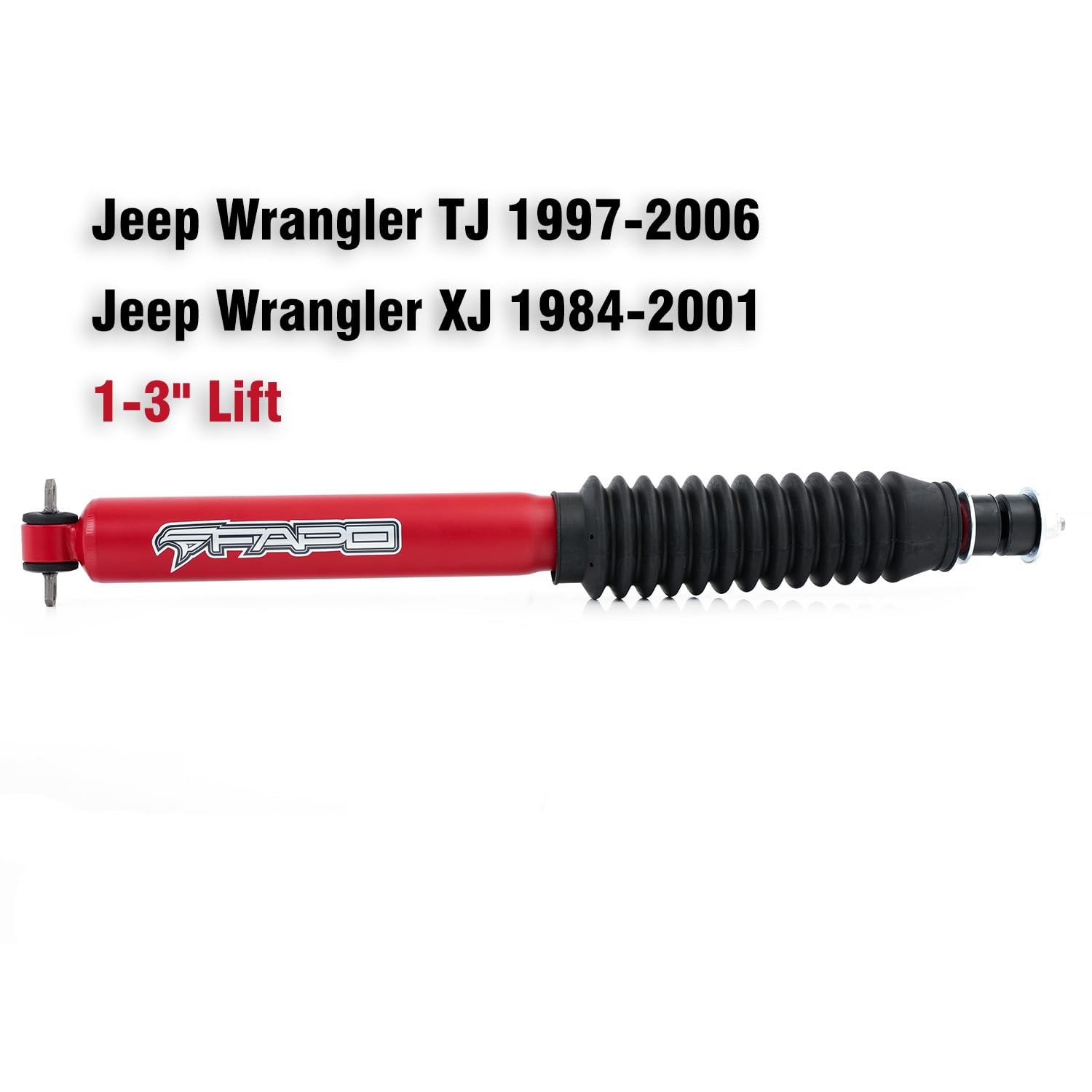 Amortiguadores delanteros compatibles con Jeep Wrangler TJ 1997-2006, XJ 1984-2001 1-3 pulgadas de elevación