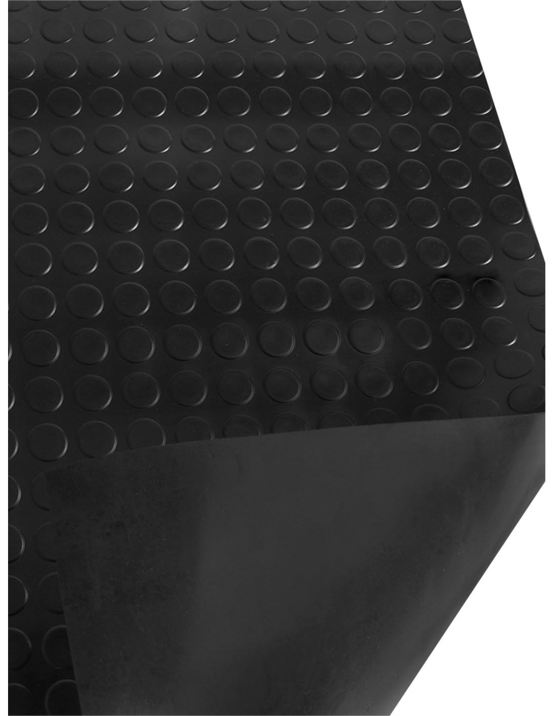 JARDIN202 - Suelo Goma Circulo Negro - Rollo 3 mm 15 x 1,​20 m