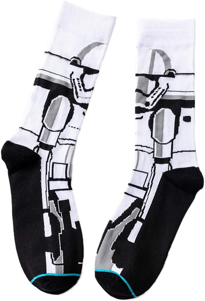 ASWER Men's 12 Pairs Star Wars Sport Cotton Socks Athletic Casual Crew Socks