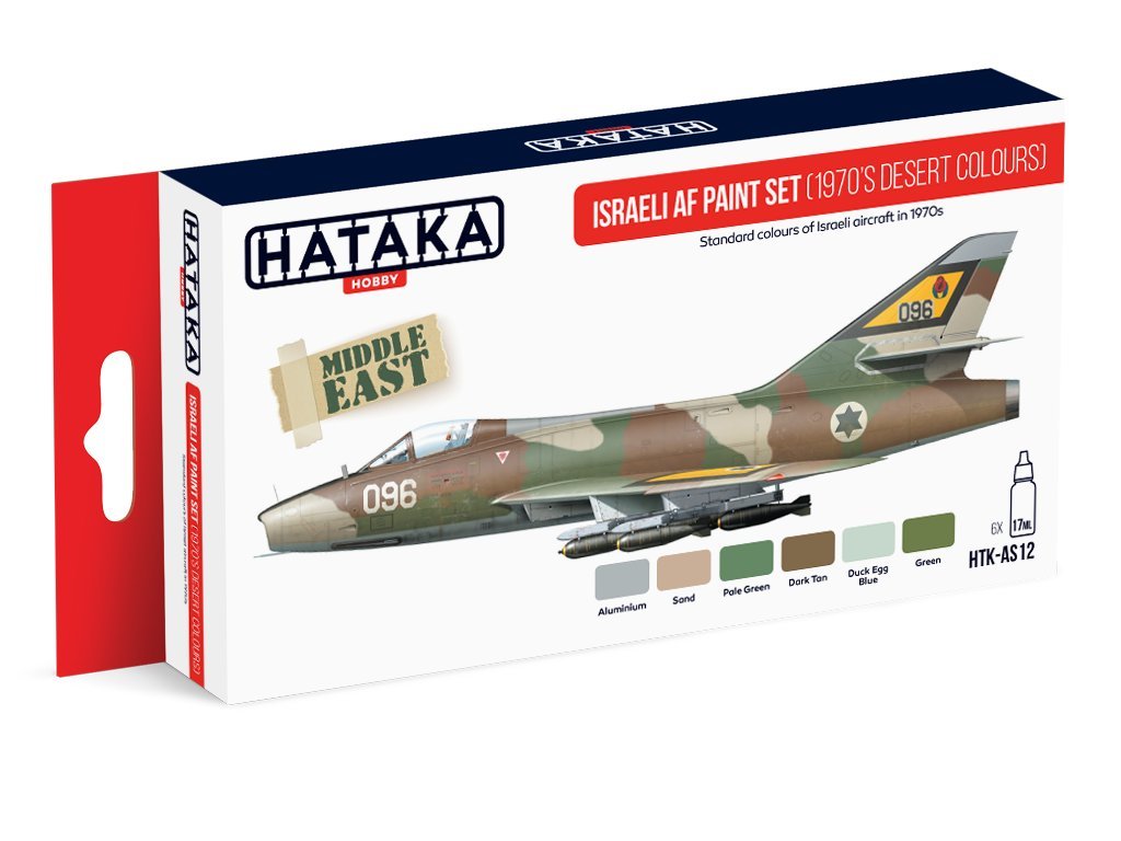 Hataka Israeli AF paint set (1970’s desert colours) Paint Set # AS12