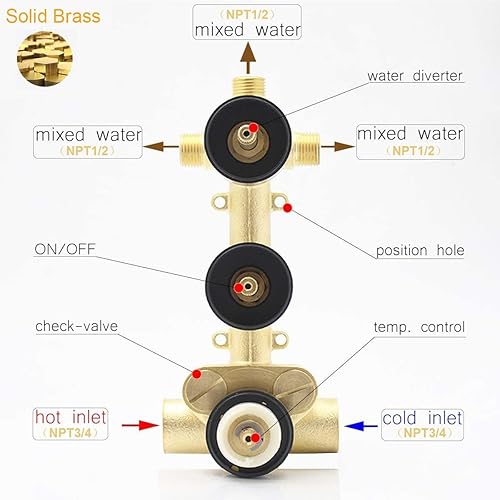 Miniatura 8 de Sistema de ducha de lluvia de níquel cepillado, cabezal de lluvia de techo de 16 pulgadas con rociador de mano y chorros de cuerpo de pared, válvula