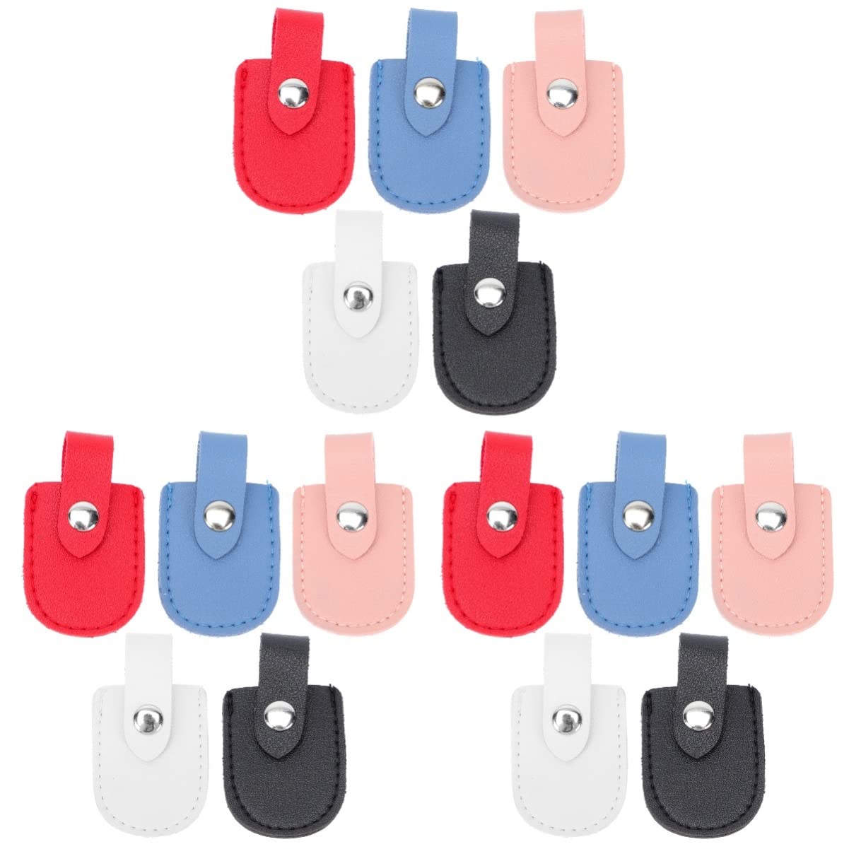 minkissy 3sets Professional Cuticle Scissors Case Durable Cover Manicure Nipper Bag Nail Tool Protector 5pcs*3