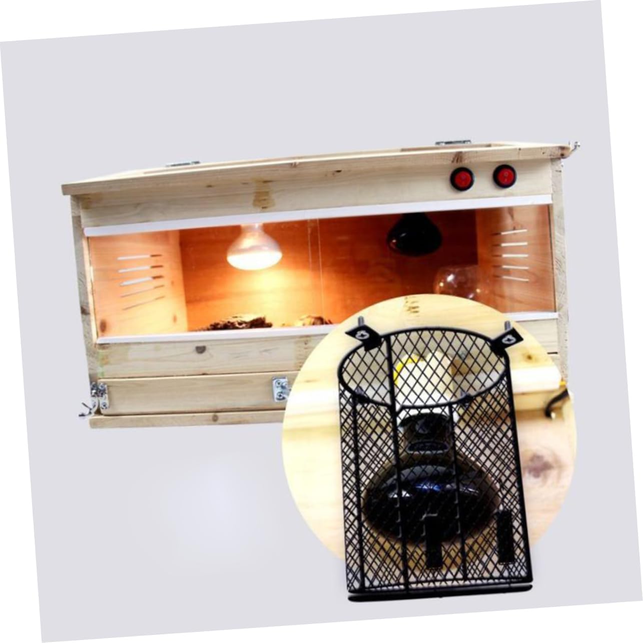 Reptile Scalding Lamp Shade Round Pet Lampshade for Heating for Reptile Habitat Compatible with Bulbs Durable Flexible Design