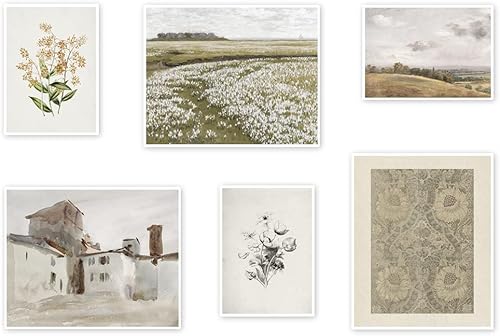 Arte de pared botánico vintage impresiones de arte de pared neutrales para decoración de pared para cocina rústica de granja baño póster de