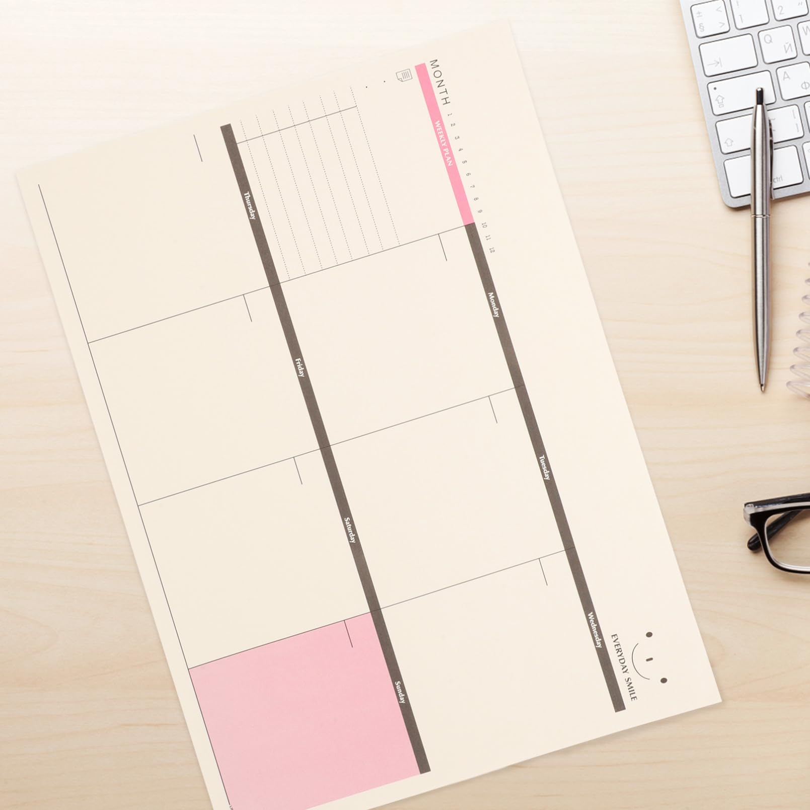 Angoily 3 Stück Wochenplaner für Desktop Abreißbarer To Do Wochenagenda Zeitmanagement Helfer für Schule und Büro für Bessere Organisation