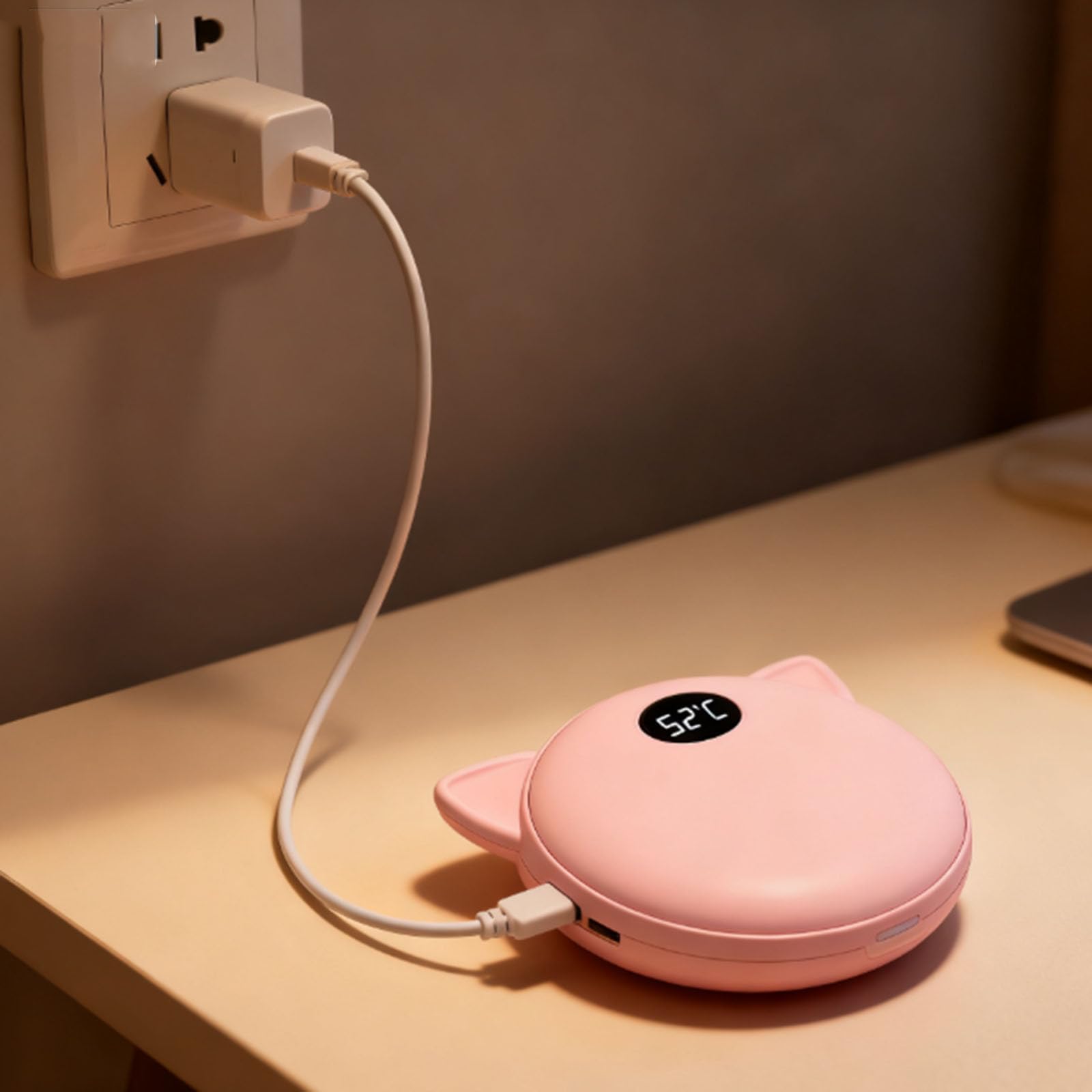 Scaldamani Ricaricabili, Power Bank, Tascabili Riutilizzabili, 3 Impostazioni di Calore, Regali per Donne E Uomini, Golf, Sci, PescaPink,Style 2