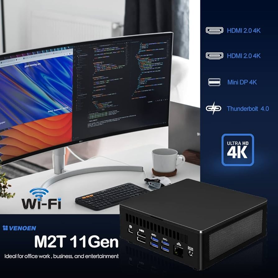 Amazon.co.jp: Venoen 11代 ミニ PC Core i7 1165G7 Mini PC