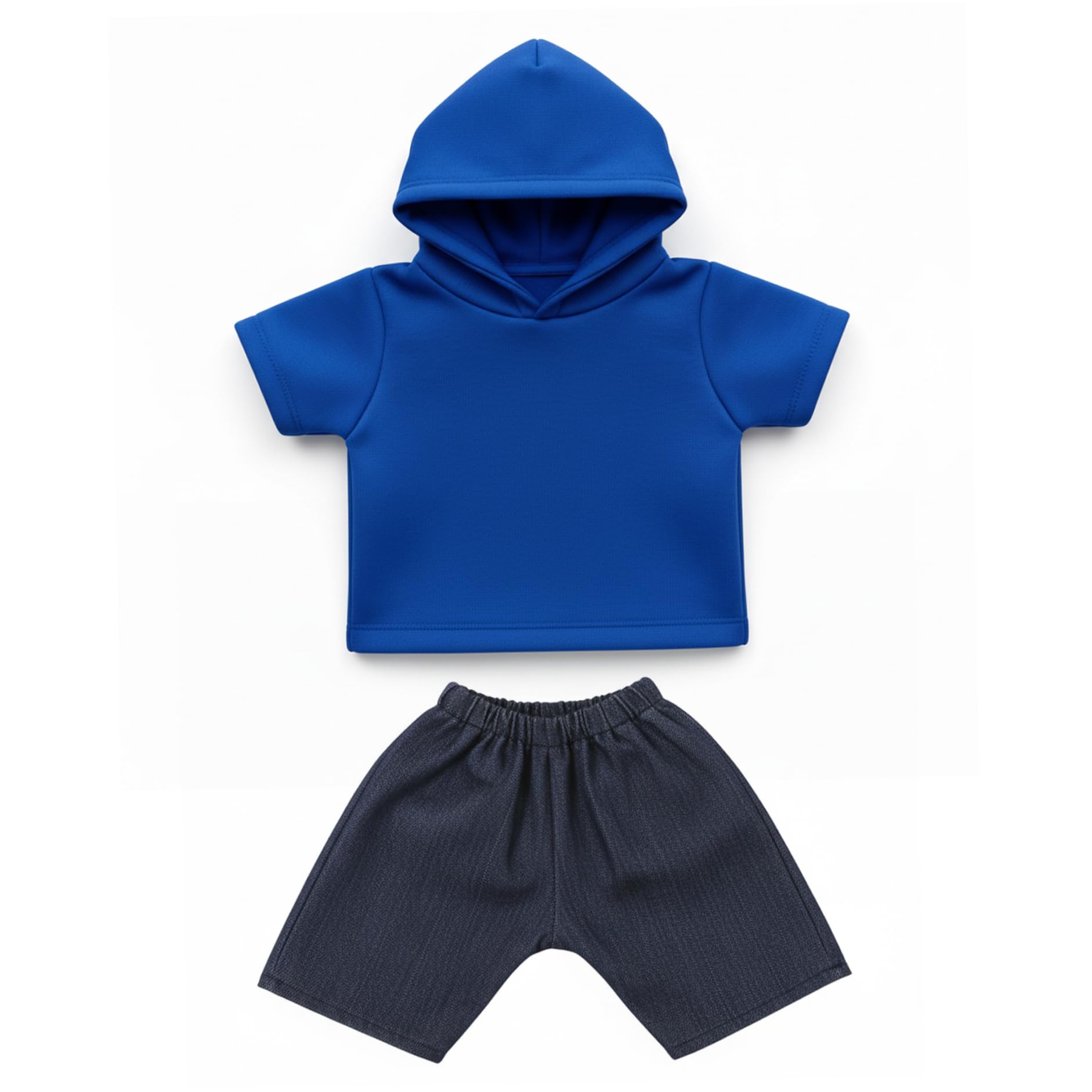 AwnsIMfreien Stuffed Animal Clothes 2-Piece Set, 12 Inch Plush Toys & Teddy Bear Clothes - Blue T-Shirt and Jeans Outfit, Teddy Bear