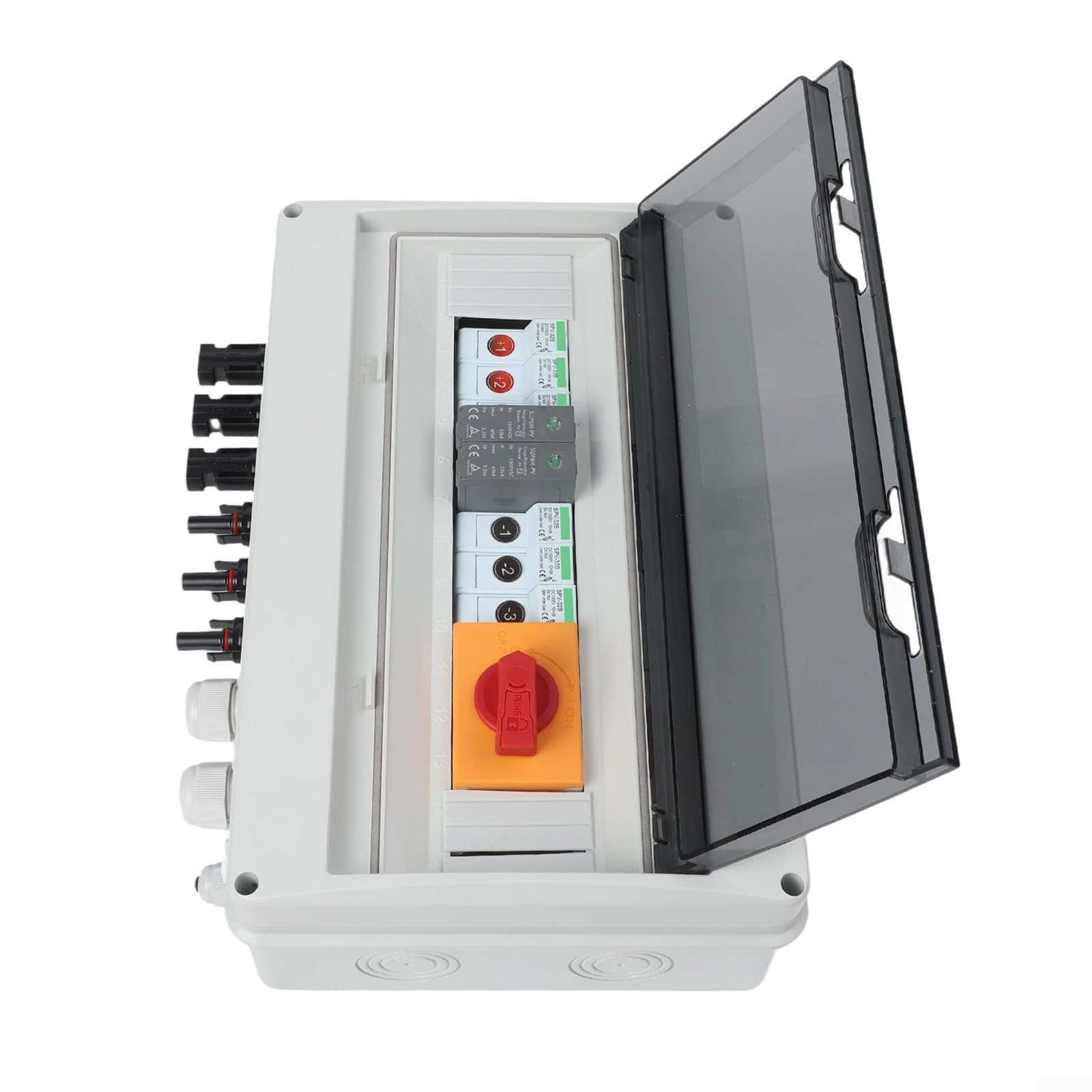 Solar PV Combiner Box 3 String 1000V 3 In 1 Out with Over Load Protection, DC Fuse, 4P DC MCB and Isolating Switch for Efficient Solar Power Systems