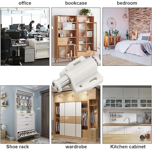 Wxinsheng Magnet Drucktüröffner,8 Stück Magnet Drucktüröffner Magnetschnäpper Möbel Federschnäpper Drucktüröffner Push to Open Magnet,Magnetische Touche Riegel Schranktür,für Schranktüren,Schubladen