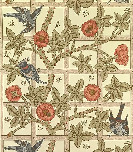 Toile art portrait William Morris impression d'affiches haut de gamme treillis et orange