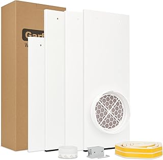 Garfine Portable AC Window Seal Kit Compatible with 5.9 inch Hose, Max Length 61.4”, Window Vent Kit with Vent Screen, 2 T...