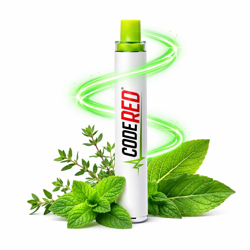 Code Red V-Aid Mullein Diffuser Pen - Plant-Based Aromatherapy Herbal Diffuser Stick with Mullein, Thyme & Mint - Portable Wellness Companion for Daily Balance