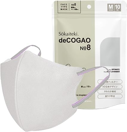 Amazon.co.jp: [爽快適] deCOGAO No.8 不織布マスク 卵型 ベース 10枚