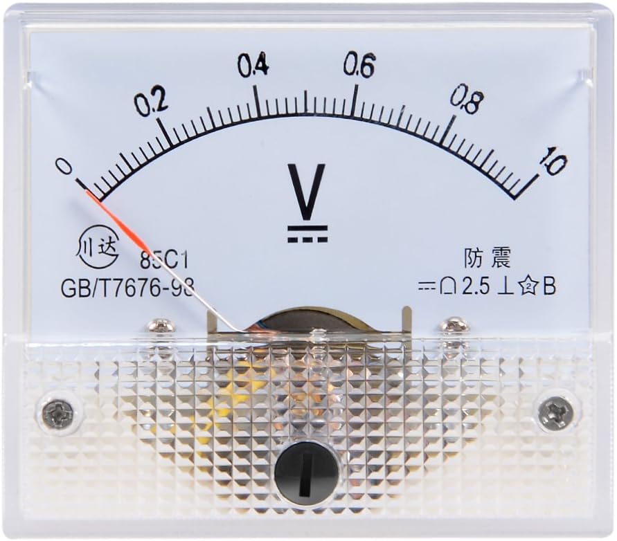 uxcell sourcing map DC 0-1V Analog Panel Voltage Gauge Volt Meter 85C1 2.5% Error Margin
