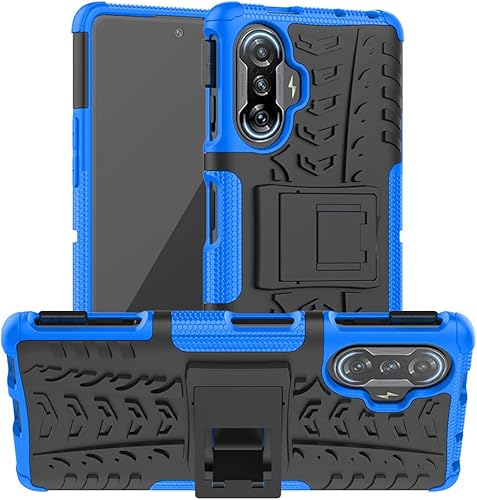 Miniatura 1 de Funda para Xiaomi Redmi K40 Gaming 5G, Funda para Xiaomi Redmi K40 Gaming 5G M2012K10C M2104K10AC Funda 2 en 1 con funda de soporte Azul