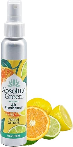 Absolute Green Ambientador 100% natural en aerosol, no tóxico, ecológico, seguro en casa, alimentos, niños y mascotas, eliminador de olores,