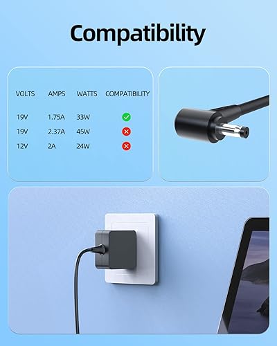 Miniatura 4 de Cargador de CA de 33 W con certificación UL para Asus Vivobook L210 L210M L210MA L410 L410M L410MA L410N L210MA-DB01 L410MA-DB02 Cable adaptador de