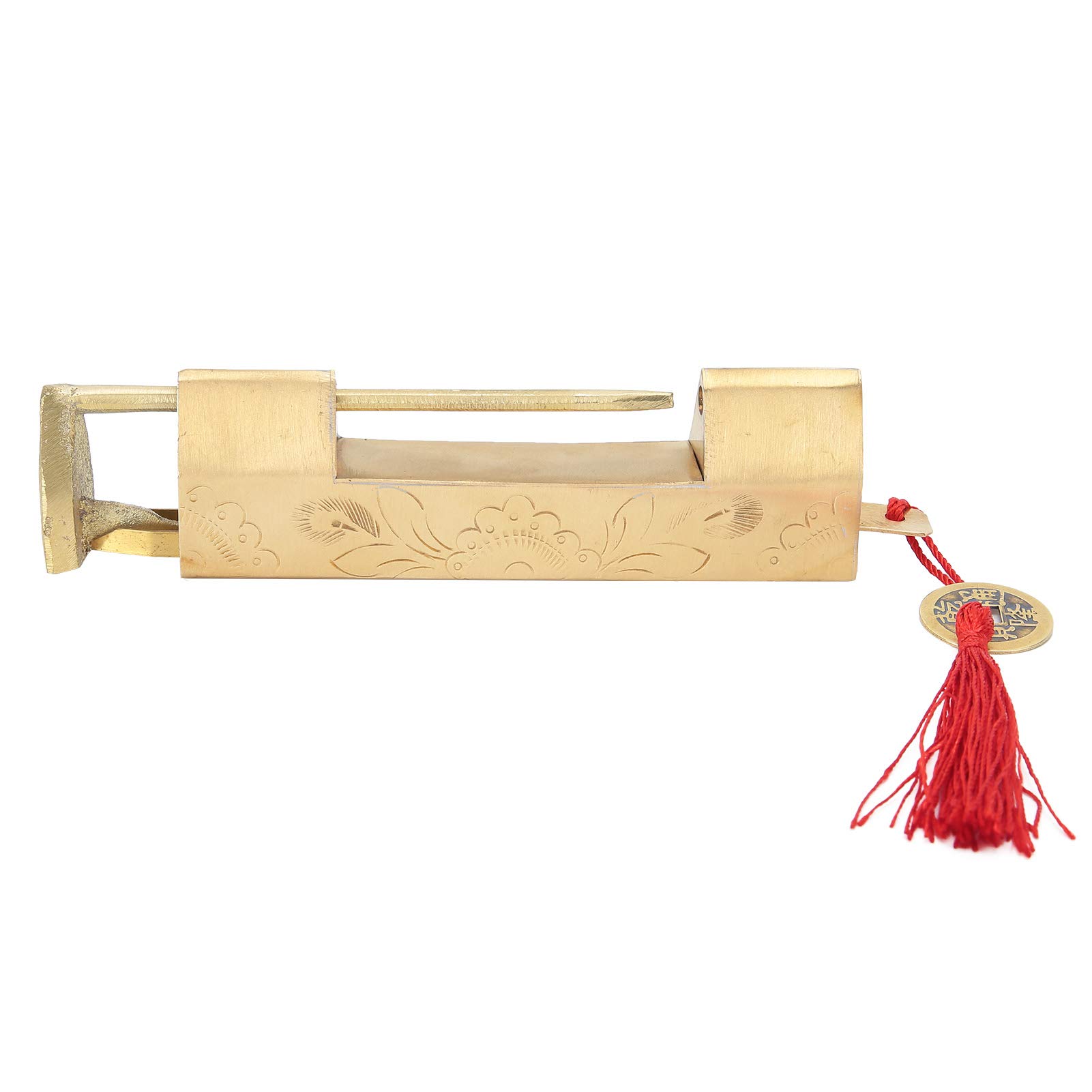 Lock, Hand‑Carved Flowers Chinese Style Cabinet Lock Set Retro with Key for Wooden Boxes Jewelry Boxes