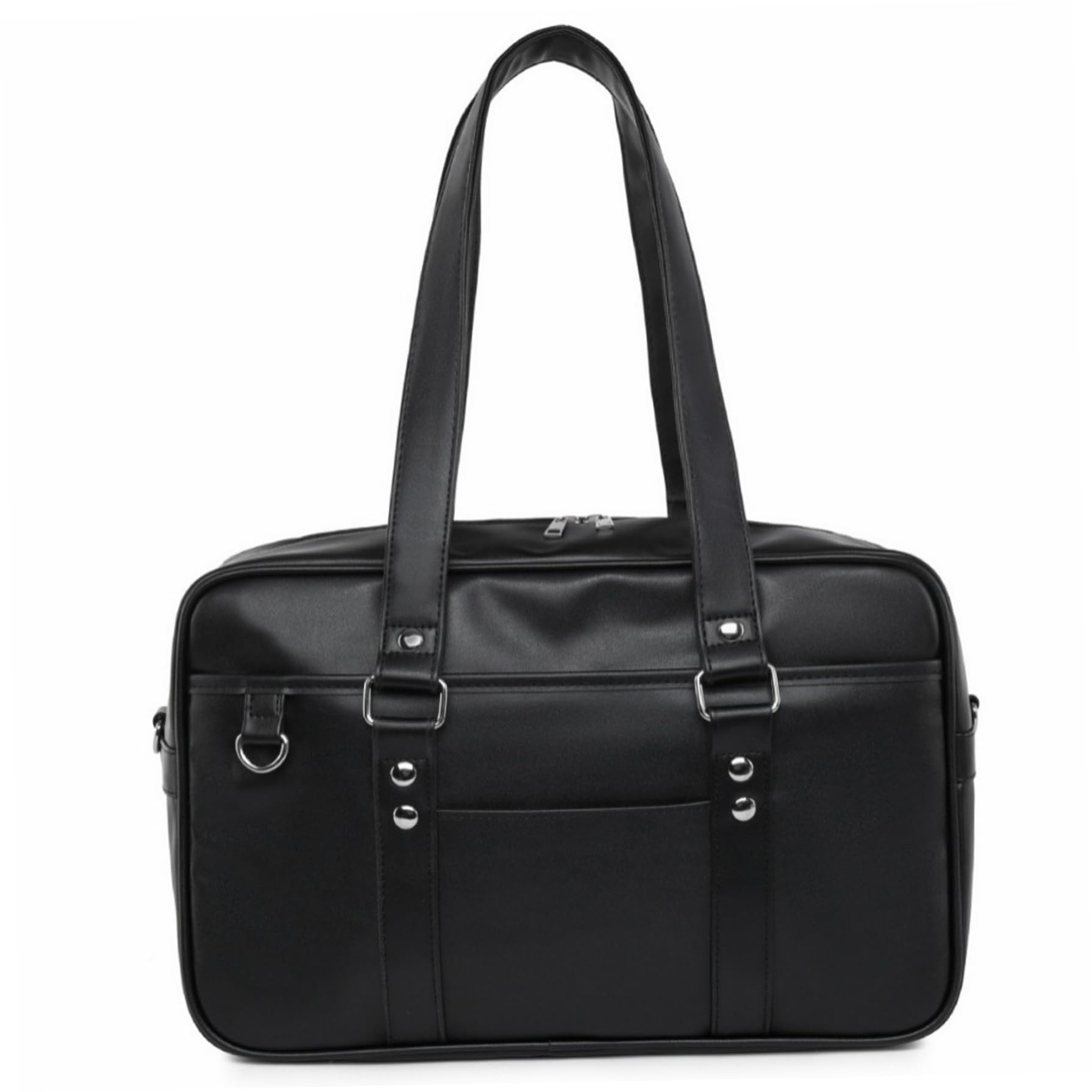 Fourre-tout en cuir PU avec fermeture éclair étanche style rétro - 8