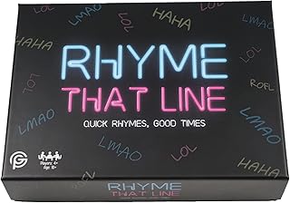 RHYME THAT LINE Card Game - Experience The Ultimate Icebreaker with This Simple & Hilarious Party Game Everyone Will Love