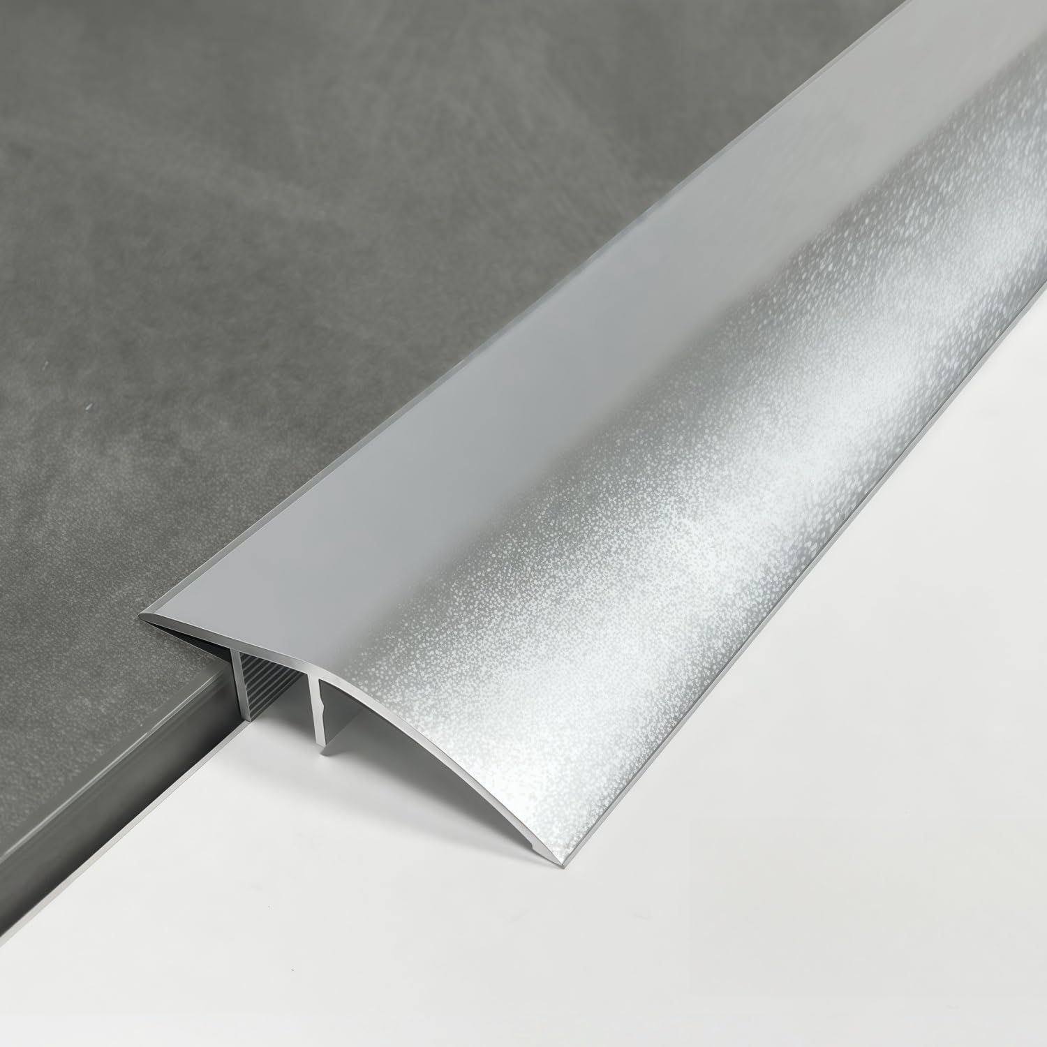 Yacoxe Silver Aluminium Threshold Strip 2.7M, 43Mm Doorway Floor Transition Trim, 3 X 90Cm Cuttable Gap Cover For Tile Laminate Carpet Vinyl(Silver)
