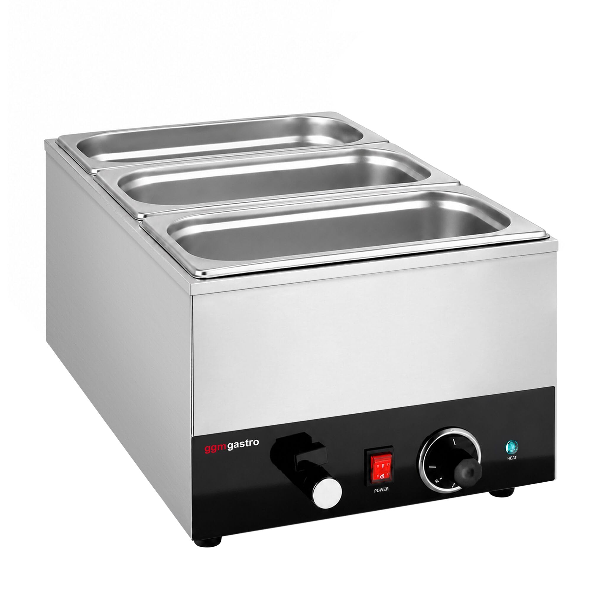 GGM Gastro Elektro Bain-Marie 1,2 kW GN 1/1 mit Ablasshahn